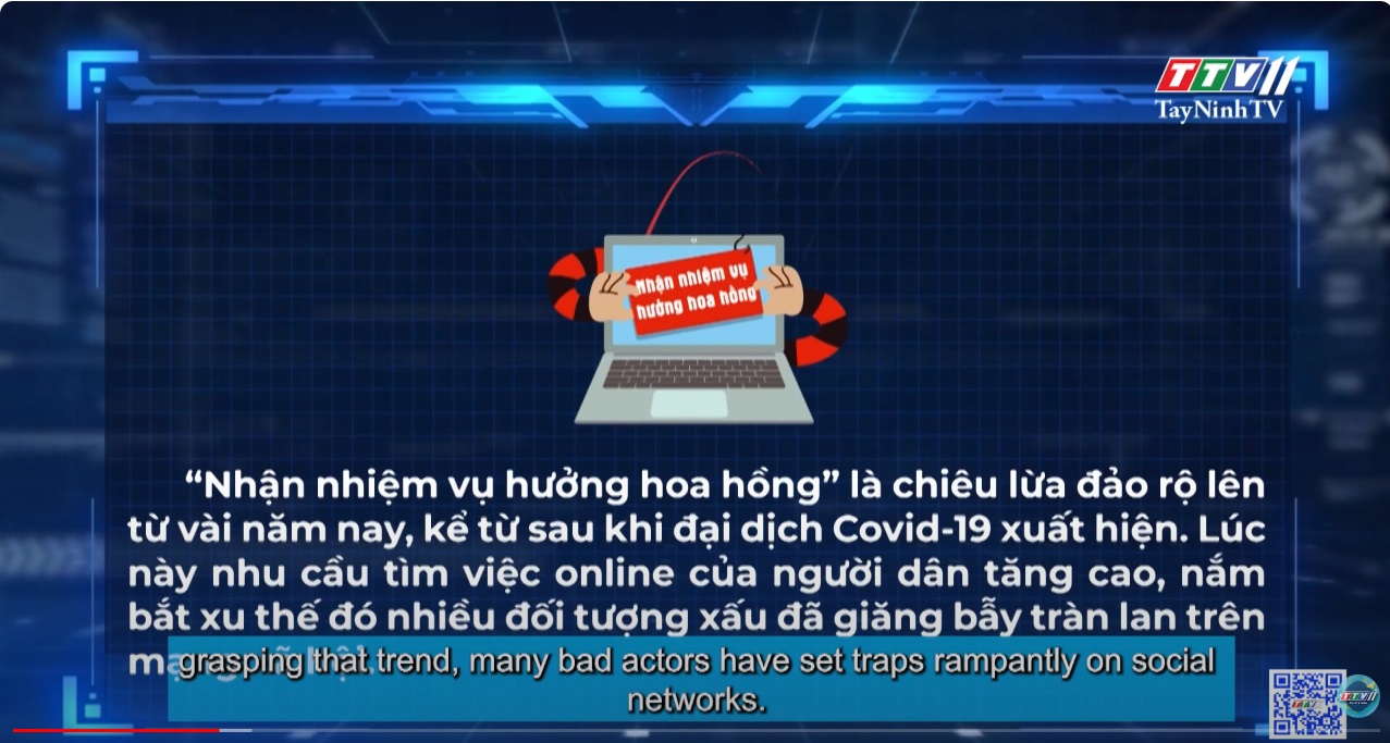 Cảnh giác chiêu trò lừa đảo làm việc online nhận tiền hoa hồng | AN TOÀN THÔNG TIN | TayNinhTV